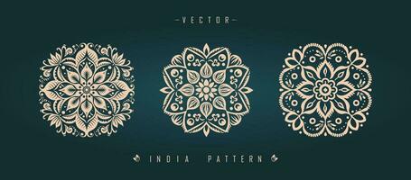 Indian traditional pattern Asian pattern vector