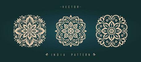 Indian traditional pattern Asian pattern vector