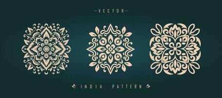 Indian traditional pattern Asian pattern vector