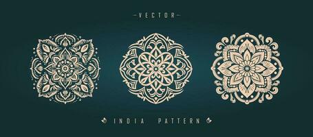 Indian traditional pattern Asian pattern vector