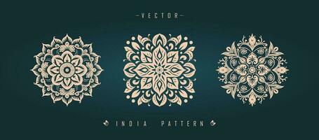 Indian traditional pattern Asian pattern vector