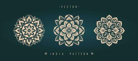 Indian traditional pattern Asian pattern vector