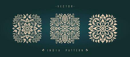 Indian traditional pattern Asian pattern vector
