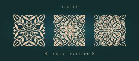 Indian traditional pattern Asian pattern vector