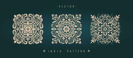 Indian traditional pattern Asian pattern vector