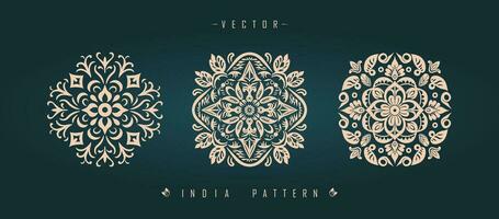 Indian traditional pattern Asian pattern vector