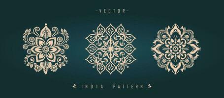 Indian traditional pattern Asian pattern vector