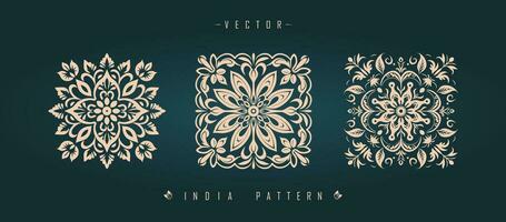 Indian traditional pattern Asian pattern vector