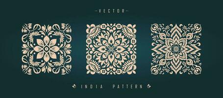 Indian traditional pattern Asian pattern vector