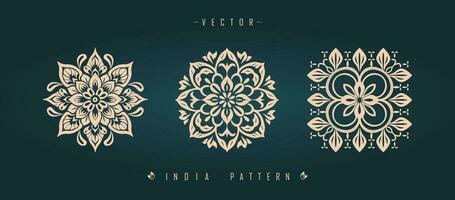 Indian traditional pattern Asian pattern vector