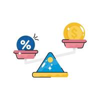 Balance doodle vector colorful Sticker. EPS 10 file