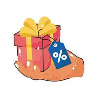 Gift doodle vector colorful Sticker. EPS 10 file