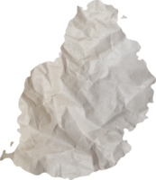 mauritius ö Karta papper textur skära ut på transparent bakgrund. png