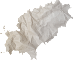 ibiza Insel Karte Papier Textur Schnitt aus auf transparent Hintergrund. png