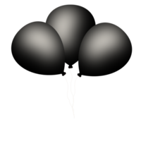 Realistic Black Balloons png