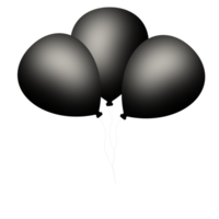 realistisk svart ballonger png