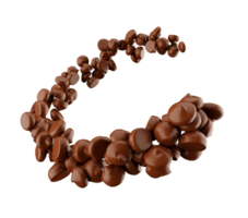 cioccolato patata fritta volante piace Luna forma 3d illustrazione png