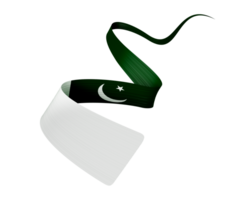 14. august glücklicher pakistanischer unabhängigkeitstag. Feier zum Unabhängigkeitstag. schwenkende pakistanische Flagge. 3D-Darstellung png