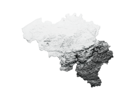 Belgium Map Flag Shaded relief Color Height map  3d illustration png