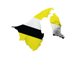 Brunei kaart Brunei vlag schaduwrijk Verlichting kleur hoogte kaart 3d illustratie png