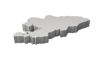 Kirguistán 3d mapa geografía cartografía y topología 3d ilustración png