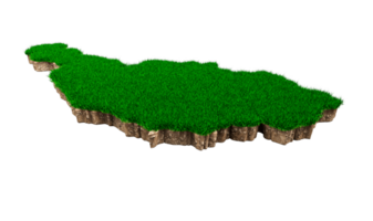 oostenrijk, kaart, bodem, land, geologie, dwarsdoorsnede, met, groen gras, en, rots, grond, textuur, 3d, illustration png