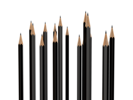 Group of pencils isolated 3d illustration png