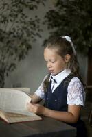 Primary school girl, in school uniform photo