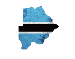 botswana kaart botswana vlag schaduwrijk Verlichting kleur hoogte kaart 3d illustratie png