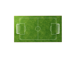 Amerikaans voetbal voetbal veld- en voetbal bal, groen gras, realistisch, 3d illustratie png