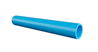 azul cloruro de polivinilo tubo aislado 3d ilustración png