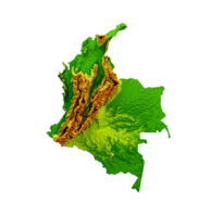 Colômbia mapa 3d ilustração png
