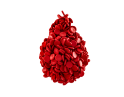 Drop of Red Blood Cells  3D Illustration png