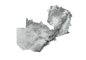Zambia Map Zambia Flag Shaded relief Color Height map  3d illustration png