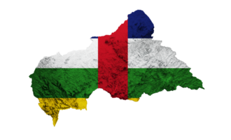 centrale africano carta geografica centrale Africa bandiera ombroso sollievo colore altezza carta geografica 3d illustrazione png