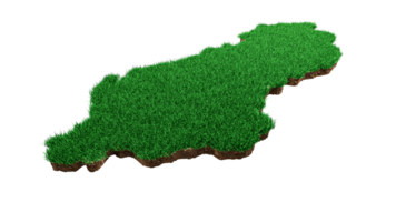 Albania Map Grass and ground Map texture 3d illustration png