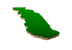 Togo Map soil land geology cross section with green grass and Rock ground texture 3d illustrationTogo Map soil land geology cross section with green grass and Rock ground texture 3d illustration png