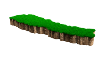 Nepal Map soil land geology cross section with green grass and Rock ground texture 3d illustration png