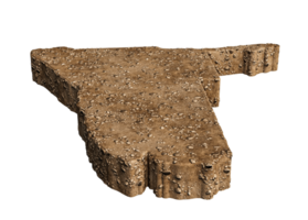 namibia mapa suelo tierra geología sección transversal roca suelo textura 3d ilustración png