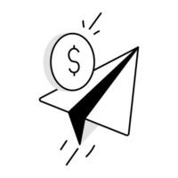 Trendy Send Money vector