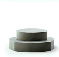 Stone podium for display product. Background for cosmetic product branding, identity and packaging AI Generated photo
