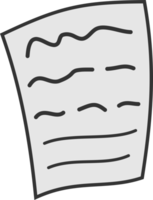 flying paper document or bill drawing doodle png