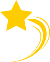 Yellow shooting star falling png