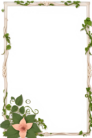 Vines Border Frame Ai Generative png