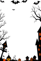 dia das Bruxas fronteira quadro, Armação ai generativo png