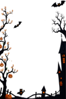 halloween gräns ram ai generativ png