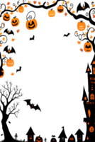 Halloween frontière Cadre ai génératif png