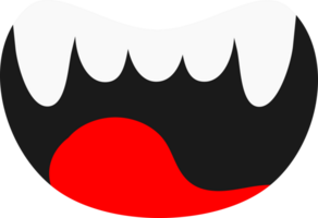 dia das Bruxas monstro boca png