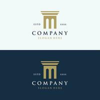 Pillar Logo Design for lawyers with a luxurious and modern building column concept. vector