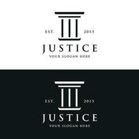 Pillar Logo Design for lawyers with a luxurious and modern building column concept. vector